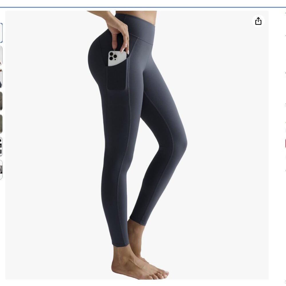 NWOT (see below)  RUNNING GIRL Leggings Pockets XXL tummy control